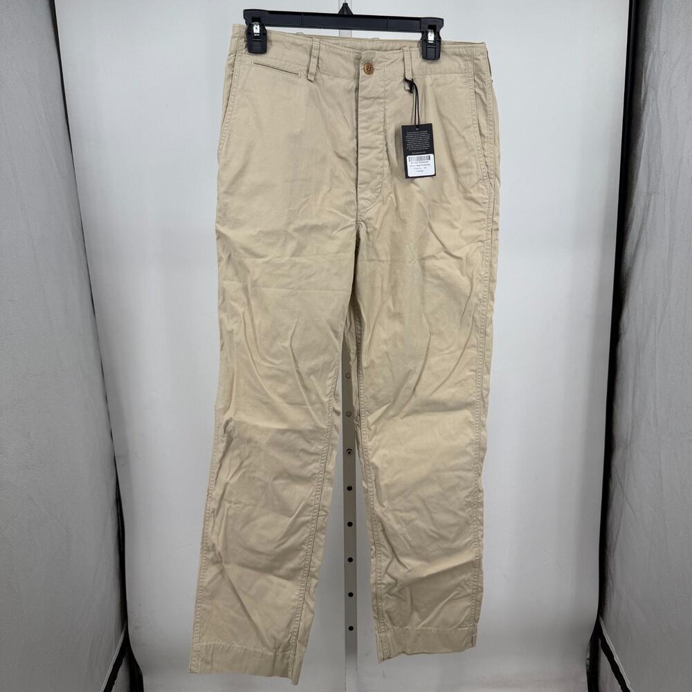 Buck Mason Parachute Poplin Full Pants Men 29 Khaki Straight Leg Preppy Business